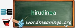 WordMeaning blackboard for hirudinea